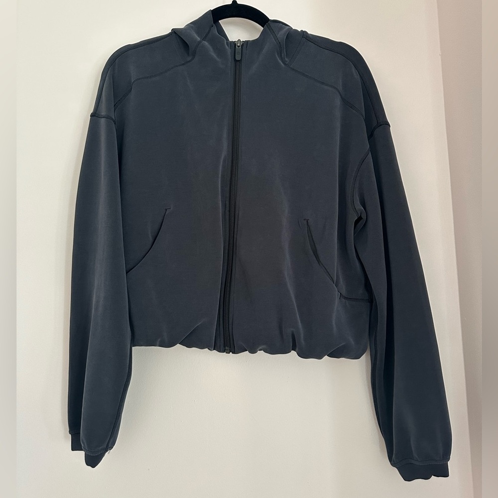 Lululemon softstreme full zip hoodie - black size 8